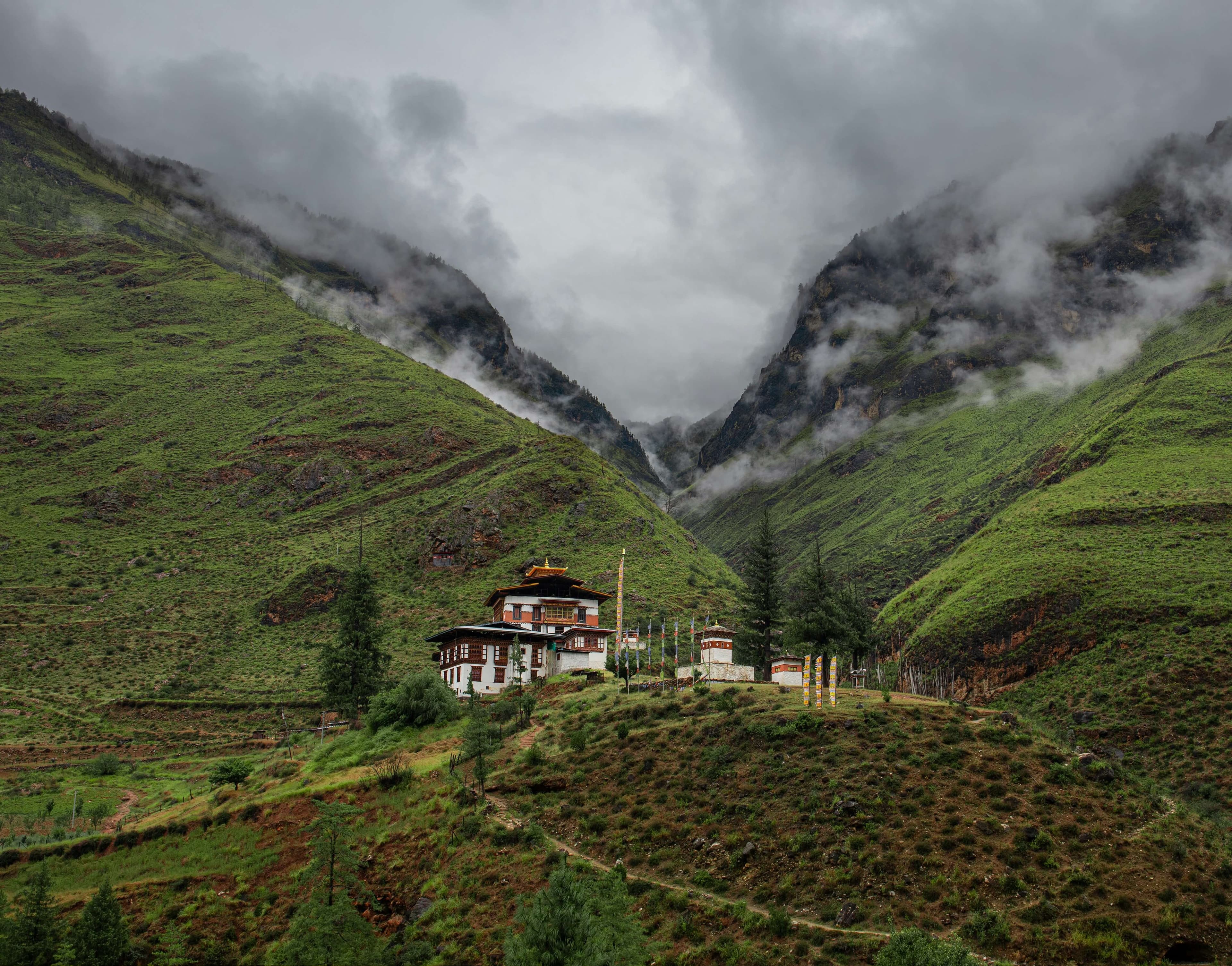 Scenic landscapes in Bhutan
