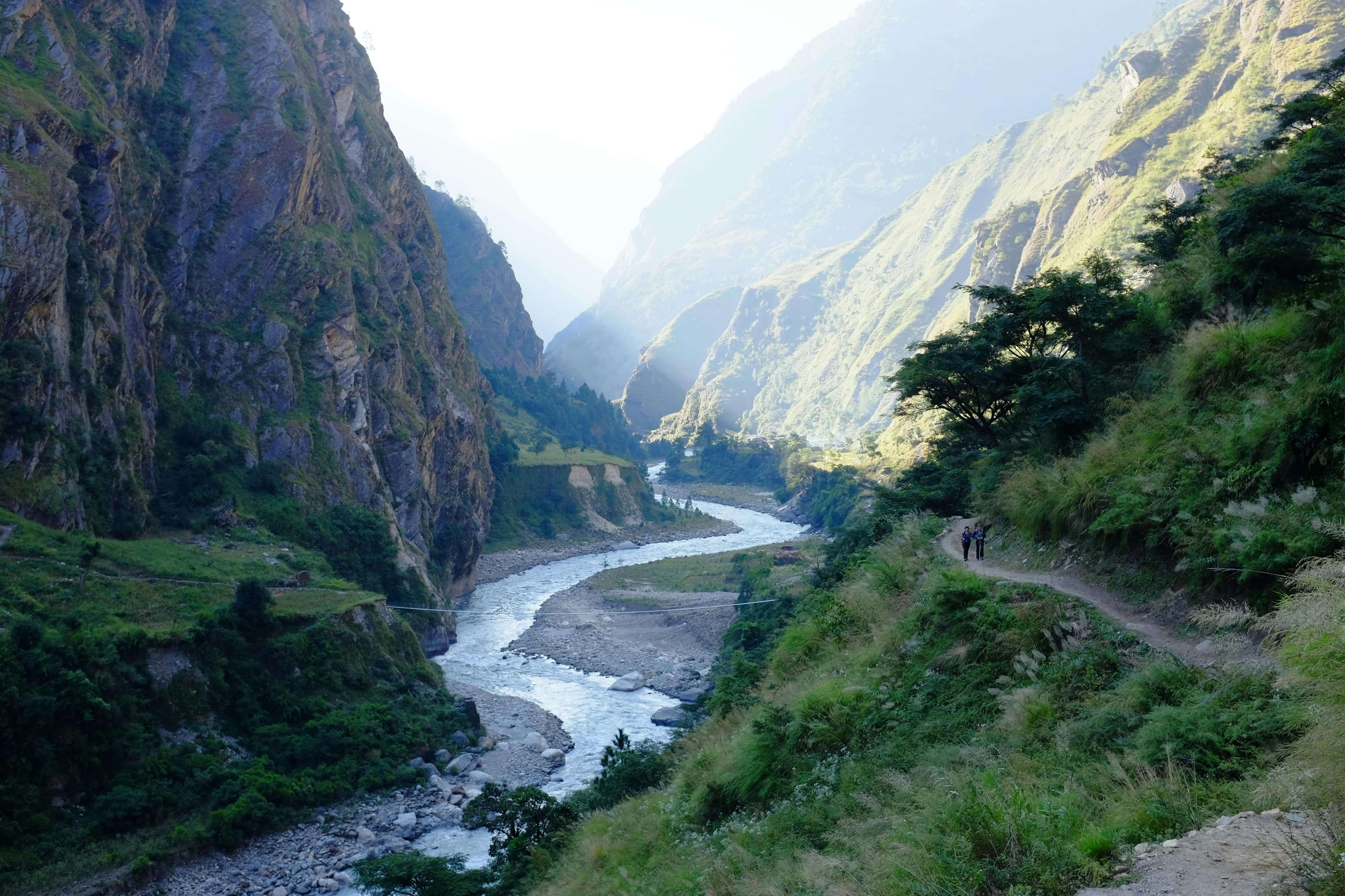 Scenic trek in Manaslu trekking trail