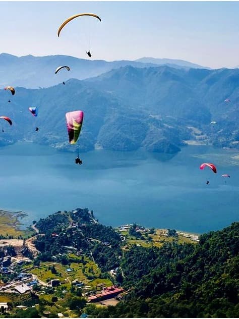 paragliding in nepal
